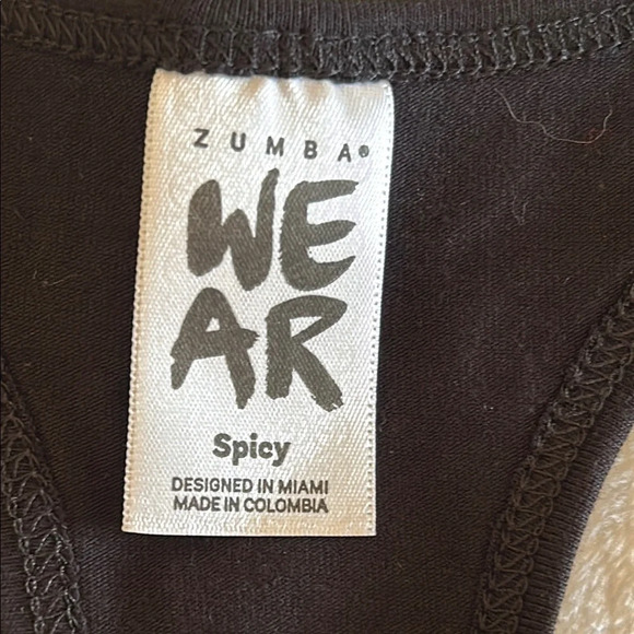 NWT Zumba Black Graphic Tank Top - Picture 3 of 7